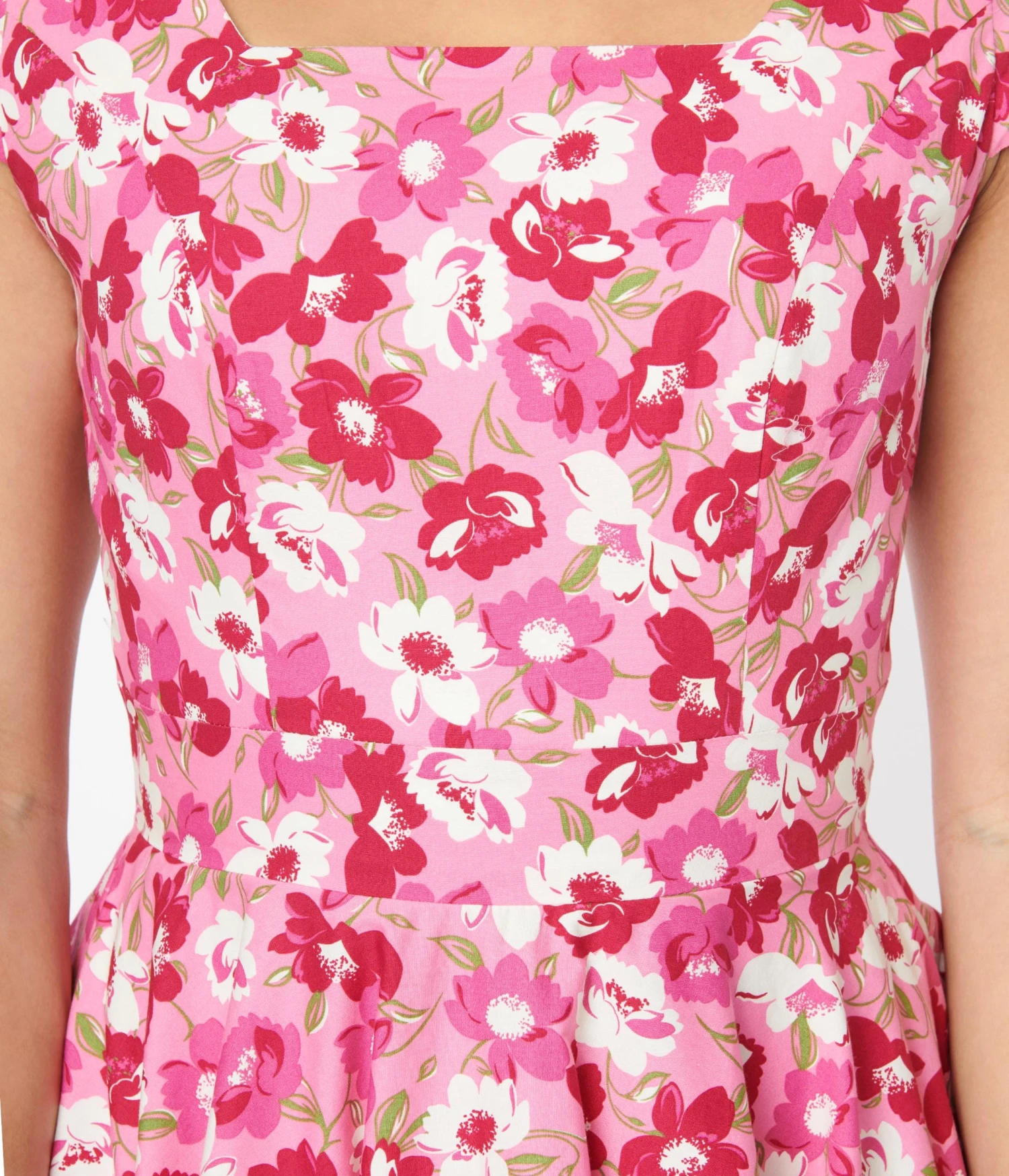 Magnolia Place Pink Floral Anna Swing Dress 3 Magnolia Place Pink Floral Anna Swing Dress - Image 3