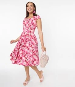 Magnolia Place Pink Floral Anna Swing Dress 10 Magnolia Place Pink Floral Anna Swing Dress -Pleaser Clothing Store magnolia place pink floral anna swing dress 997347