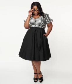 Magnolia Place Plus Size Black Sally Swing Skirt -Pleaser Clothing Store magnolia place plus size black sally swing skirt 430016