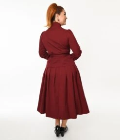 Maroon Jemima Two Piece Jacket & Midi Skirt Set -Pleaser Clothing Store maroon jemima two piece jacket midi skirt set 337909