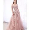 Cinderella Divine Mauve Floral A Line Bridesmaids Ball Gown