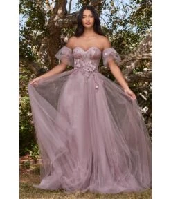 Cinderella Divine Mauve Floral Fairy Prom Dress