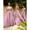 Cinderella Divine Mauve Liquid Satin Prom Gown