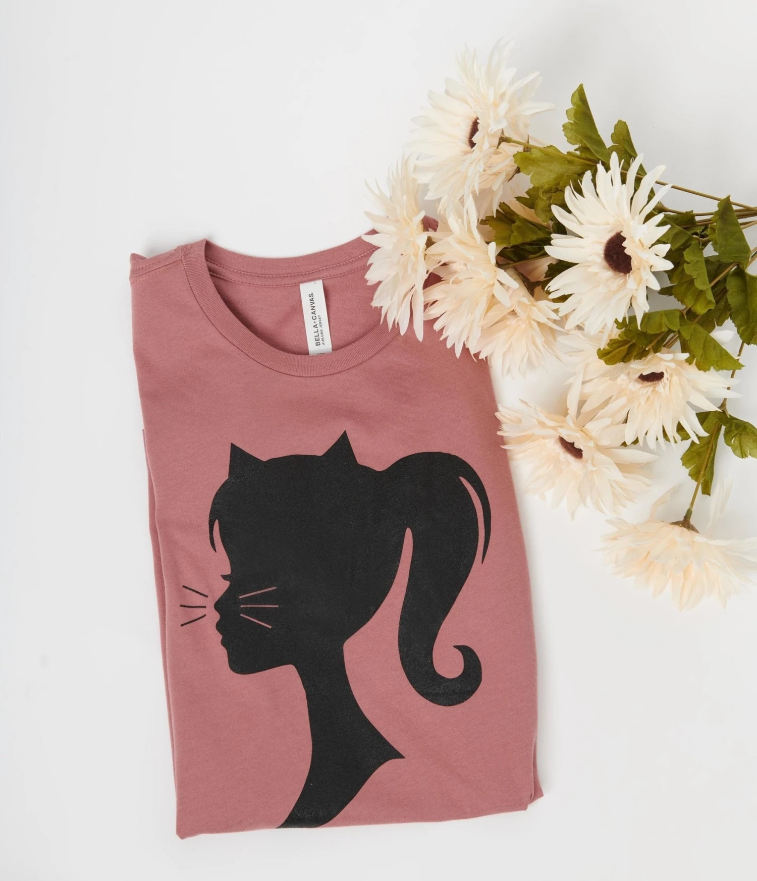 Mauve Pretty Kitty Unisex Graphic Tee 4 Mauve Pretty Kitty Unisex Graphic Tee - Image 4
