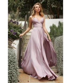 Cinderella Divine Mauve Sweetheart Satin Enchanted Bridesmaid Dress
