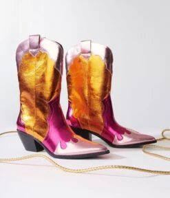 Metallic Multicolored Cowboy Boot -Pleaser Clothing Store metallic multicolored cowboy boot 241053