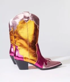Metallic Multicolored Cowboy Boot -Pleaser Clothing Store metallic multicolored cowboy boot 311933
