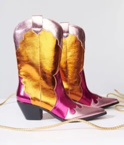 Metallic Multicolored Cowboy Boot -Pleaser Clothing Store metallic multicolored cowboy boot 714380