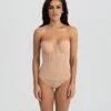 Mocha Deep Plunge V-Wire Longline Vivienne Bustier Bra
