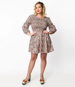 Multicolor Ditsy Floral Babydoll Dress 5 Multicolor Ditsy Floral Babydoll Dress -Pleaser Clothing Store multicolor ditsy floral babydoll dress 563764