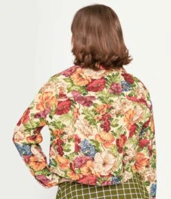 Multicolor Floral Jacket -Pleaser Clothing Store multicolor floral jacket 590226