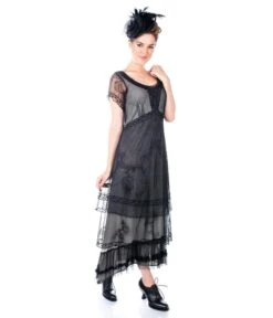 Nataya 1920s Style Black Flapper Dress -Pleaser Clothing Store nataya 1920s style black flapper dress 528515