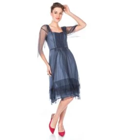 Nataya Indigo Vintage Style Flapper Dress 6 Nataya Indigo Vintage Style Flapper Dress -Pleaser Clothing Store nataya indigo vintage style flapper dress 339279