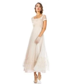 Nataya Ivory Vintage Style Regency Wedding Dress -Pleaser Clothing Store nataya ivory vintage style regency wedding dress 106274
