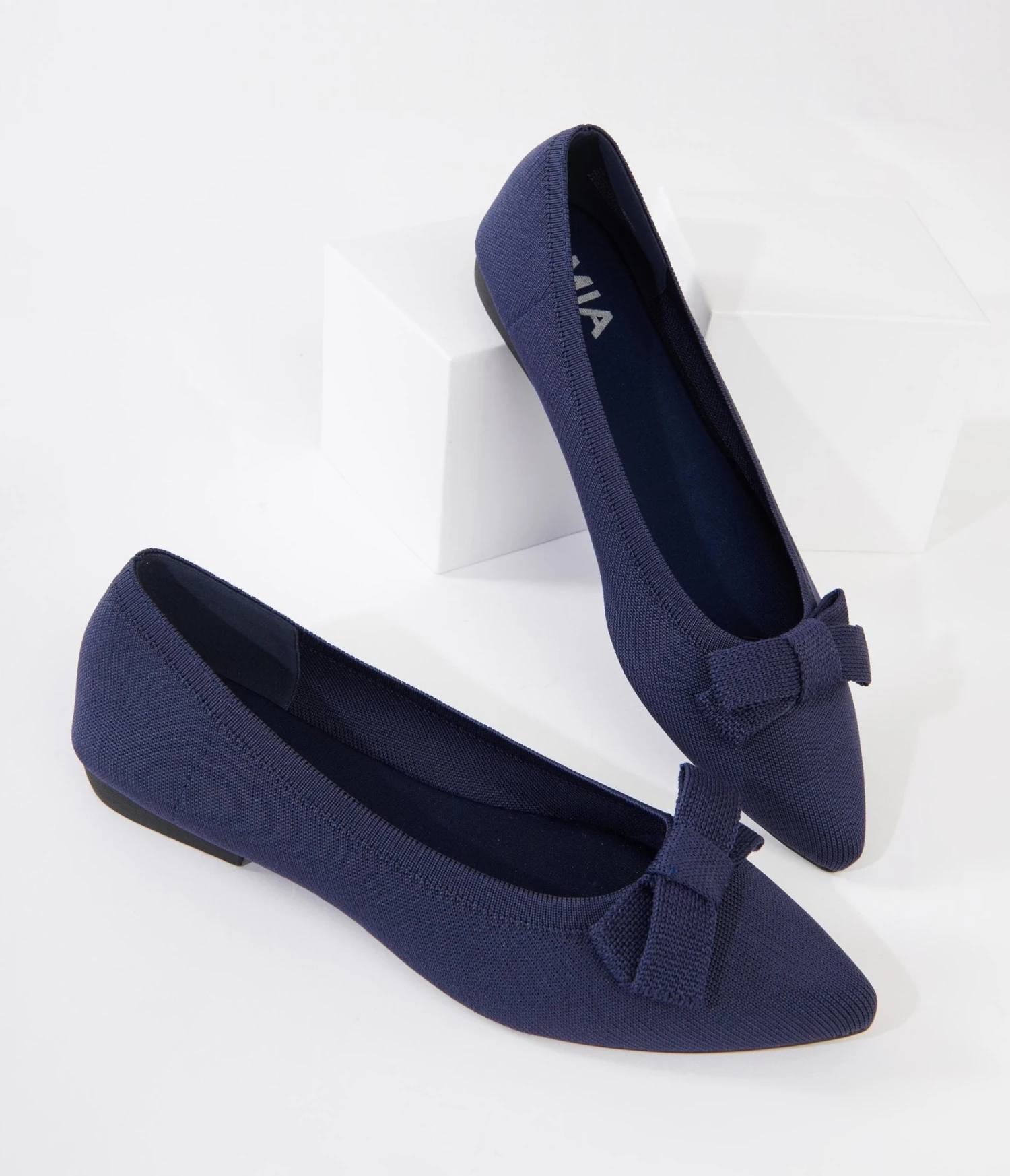 Navy Blue Josefine Flats 4 Navy Blue Josefine Flats - Image 4