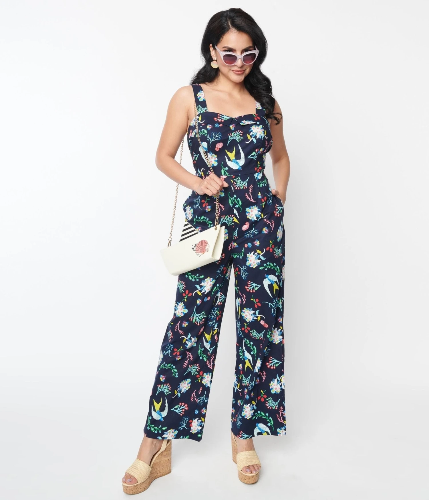 Navy Blue Under The Sea Jumpsuit 1 Navy Blue Under The Sea Jumpsuit