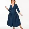 Navy Catherine Midi Dress