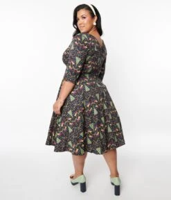 Navy Heritage Scandi Swing Dress -Pleaser Clothing Store navy heritage scandi swing dress 713980