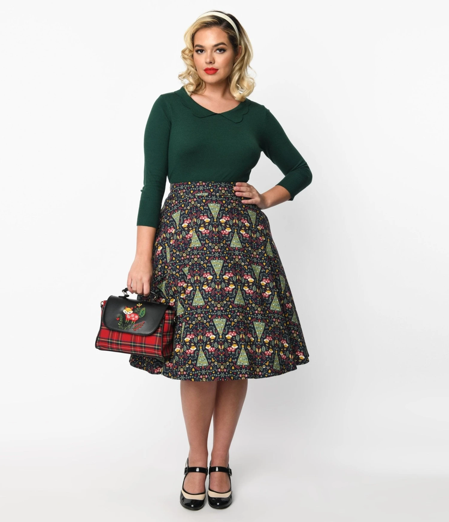 Navy Heritage Scandi Swing Skirt 1 Navy Heritage Scandi Swing Skirt