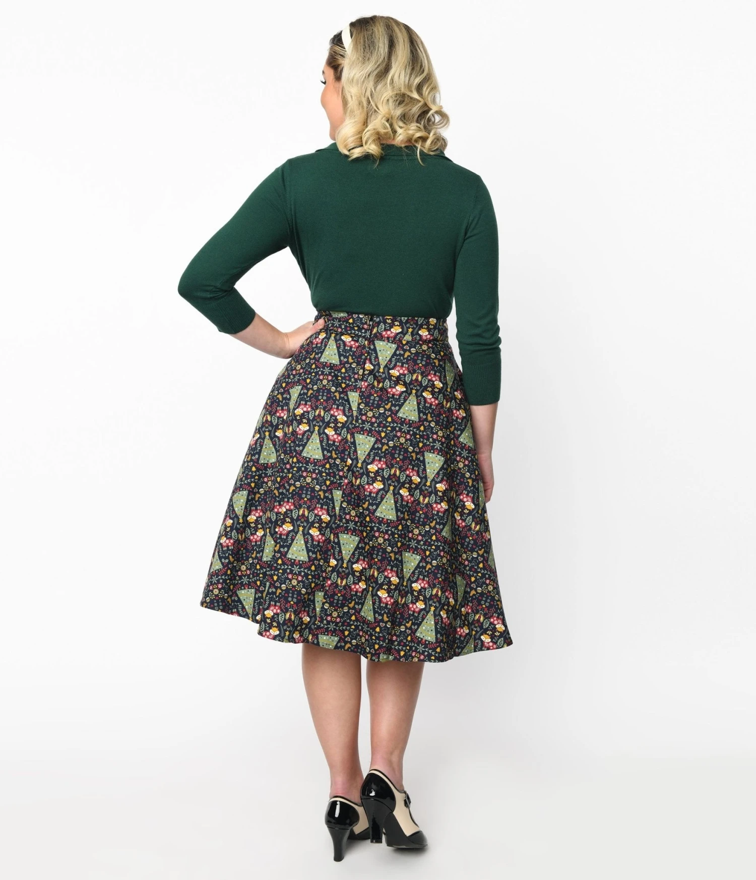 Navy Heritage Scandi Swing Skirt 3 Navy Heritage Scandi Swing Skirt - Image 3