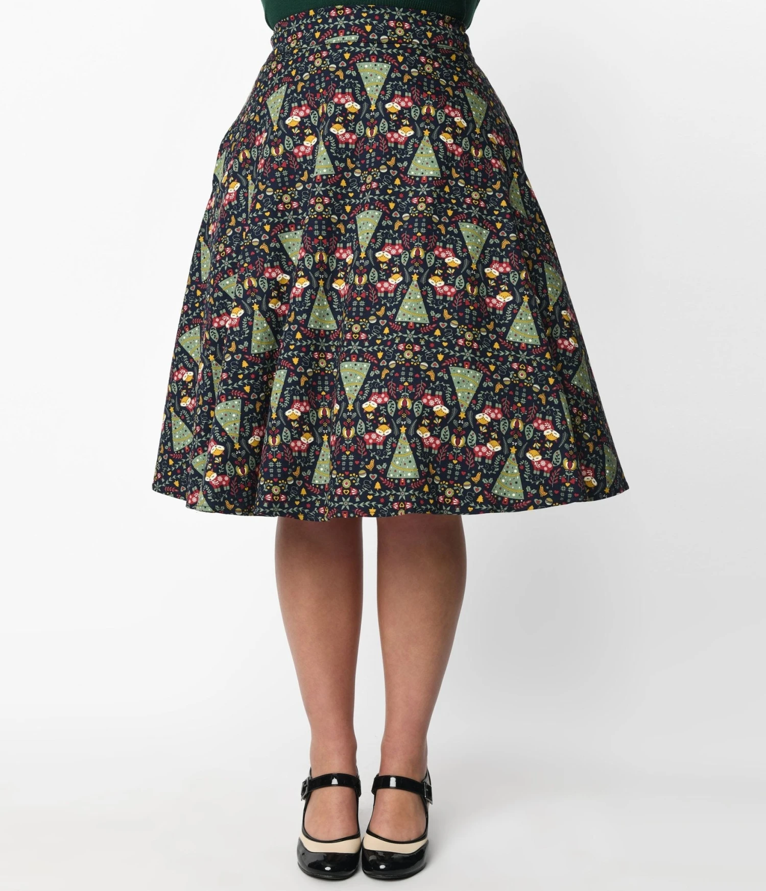 Navy Heritage Scandi Swing Skirt 2 Navy Heritage Scandi Swing Skirt - Image 2