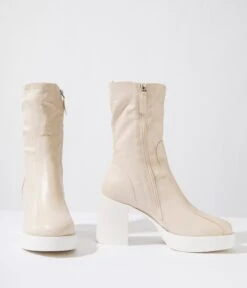 Nude Platform Josephine Booties -Pleaser Clothing Store nude platform josephine booties 372140