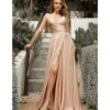 Cinderella Divine Nude Sweetheart Satin Enchanted Bridesmaid Dress