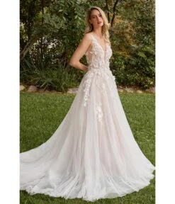 Cinderella Divine Off White Floral Lace Wedding Ball Gown -Pleaser Clothing Store off white floral lace wedding ball gown 873391