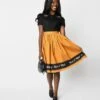 Orange Trick O Treat Border Swing Skirt