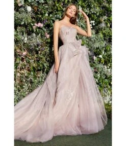 Cinderella Divine Pale Mauve Monarch Butterfly Embellished Tulle Evening Gown -Pleaser Clothing Store pale mauve monarch butterfly embellished tulle evening gown 844527