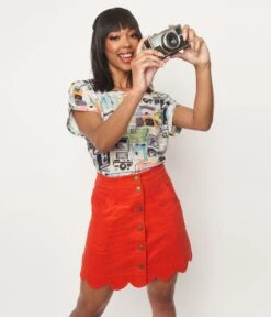 Picture Perfect Camera Print Top