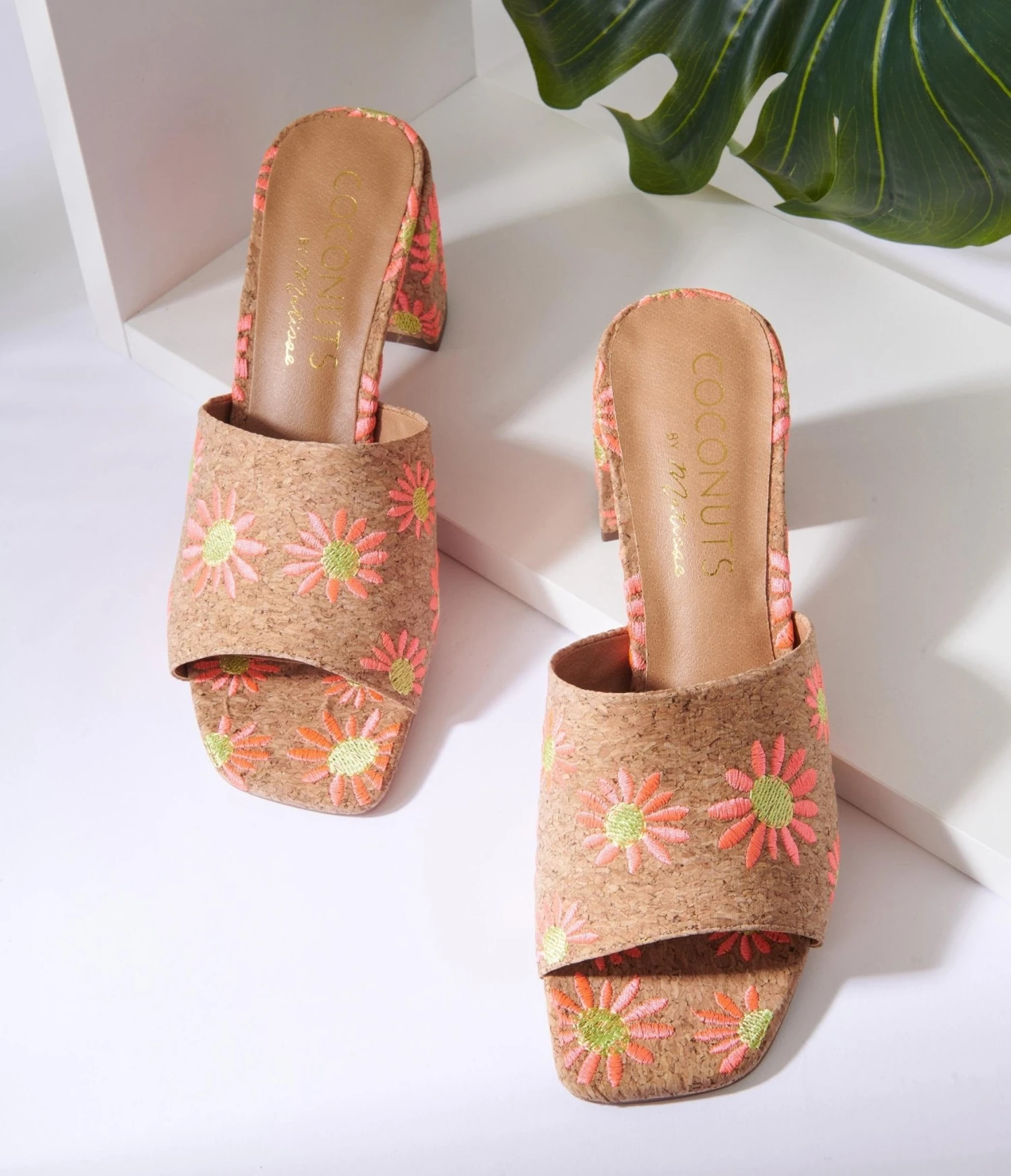 Matisse Pink Daisy Cork Mule Heels 1 Matisse Pink Daisy Cork Mule Heels