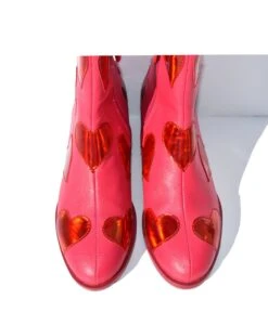 Pink Heart To Heart Ankle Boot -Pleaser Clothing Store pink heart to heart ankle boot 847374