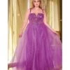 Cinderella Divine Plus Size Amethyst Glitter Bodice & Tulle Prom Ball Gown