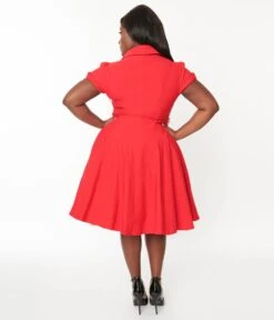 Plus Size Lady In Red Monroe Swing Dress -Pleaser Clothing Store plus size lady in red monroe swing dress 490214
