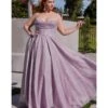 Cinderella Divine Plus Size Lavender Glitter Corset Prom Ball Gown