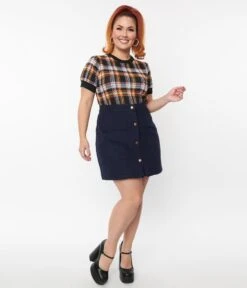 Plus Size Navy Moxy Skirt -Pleaser Clothing Store plus size navy moxy skirt 353458