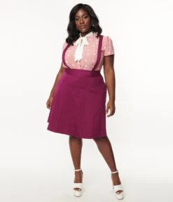 Plus Size Purple Pinafore Flare Skirt -Pleaser Clothing Store plus size purple pinafore flare skirt 474382
