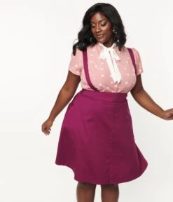 Plus Size Purple Pinafore Flare Skirt -Pleaser Clothing Store plus size purple pinafore flare skirt 477816