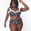 Pusheen X Unique Vintage Plus Size Pool Time Cape May Swim Bottoms