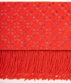 Red Beaded Fringe Envelope Clutch -Pleaser Clothing Store red beaded fringe envelope clutch 501859