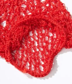Red Crochet Hair Snood -Pleaser Clothing Store red crochet hair snood 210123