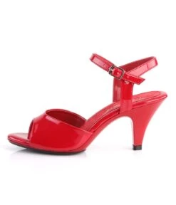PLEASER Red Patent Leather Belle Sandal Pump