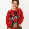 Red Rudolph Holiday Sweater