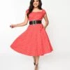 Red & White Polka Dot Sweet Spot Swing Dress