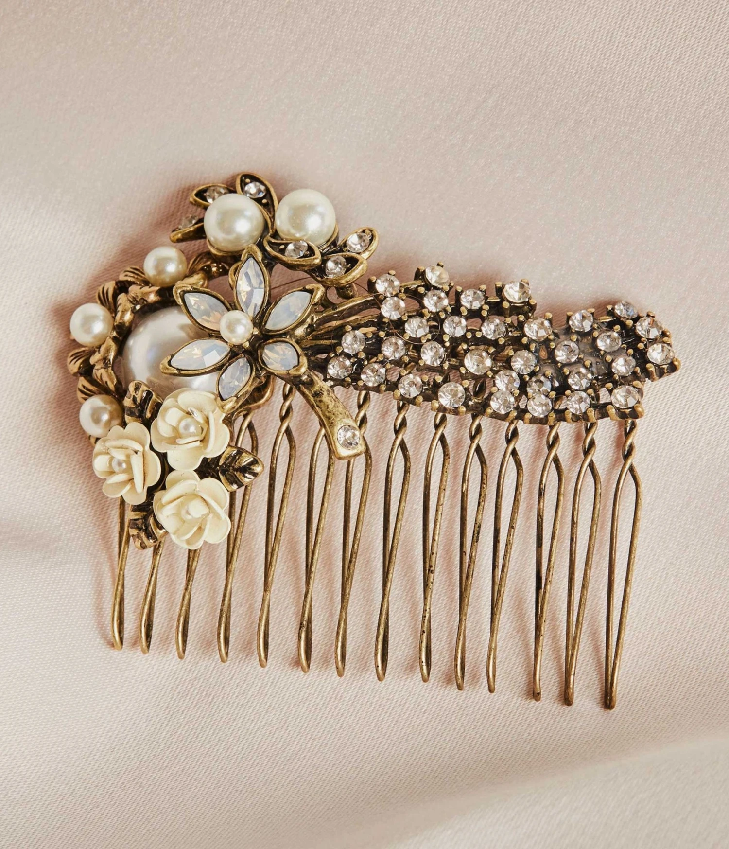 Rhinestone & Pearl Hair Comb 1 Rhinestone & Pearl Hair Comb