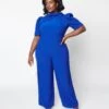 Royal Blue Rica Suave Tie Neck Jumpsuit