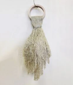 Silver Beaded Fringe Wristlet
