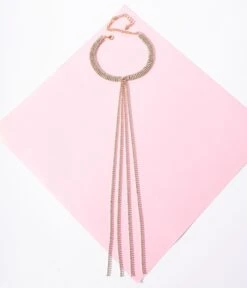 Silver & Gold Rhinestone Necklace -Pleaser Clothing Store silver gold rhinestone necklace 167747