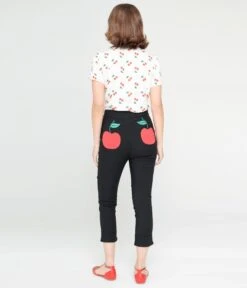 Smak Parlour Black & Cherry Pocket Smarty Pants Capri 5 Smak Parlour Black & Cherry Pocket Smarty Pants Capri -Pleaser Clothing Store smak parlour black cherry pocket smarty pants capri 283360